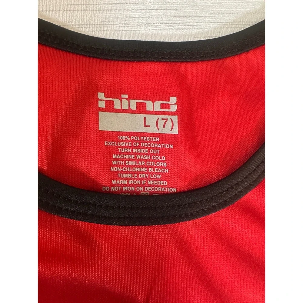 Hind Boys 3 Piece Activewear Set Size L 7 Red Black White Shirt Tank Shorts NWT